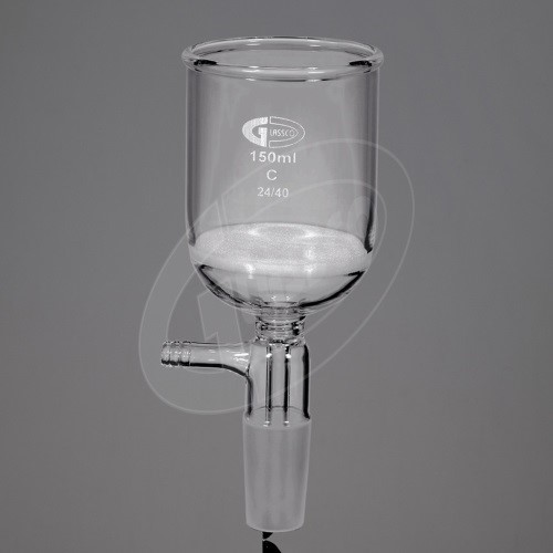 Воронка Бюхнера, стекло, объем 15 мл, шлиф 14/20, с фритой, грубая пористость, с отводом, 1 шт./уп.