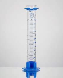 Цилиндр мерный, класс А, 50,0 мл, ц.д. 1,0 мл, БС, градуировка, полиэтилен. основание, с сертификатом идивид. работы, с защитным воротником, 1 шт./уп., Glasscolab, Индия