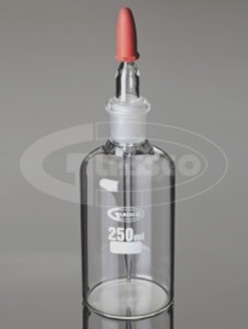 Капельница дозирующая 120 мл, прозрачное стекло, шлиф 19/26, 10 шт./уп., Glassco