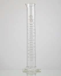 Цилиндр мерный, класс А, 50,0 мл, ц.д. 1,0 мл, БС, градуировка, шестиугольное основание, защитное кольцо, 2 шт./уп., Glasscolab, Индия