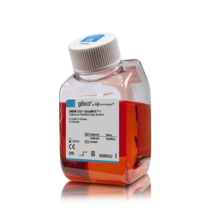 Среда DMEM GlutaMAX, высокое содержание глюкозы, без глутамина, с пируватом, с феноловым красным, без ХЕПЕС