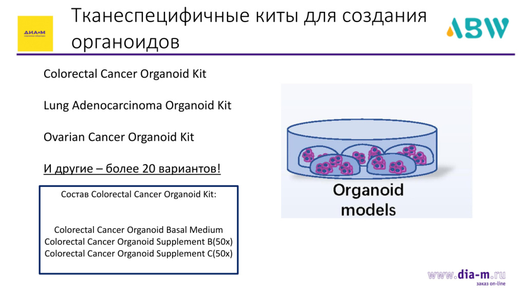 Тканеспецифичные киты для создания органоидов