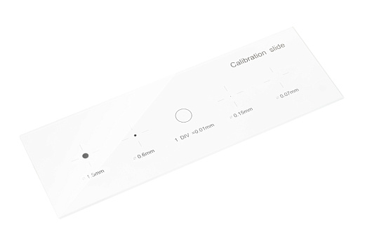 Калибровочный слайд CS5 (XY0,01/0,07/0,15/0,6/1,5 мм), Magus