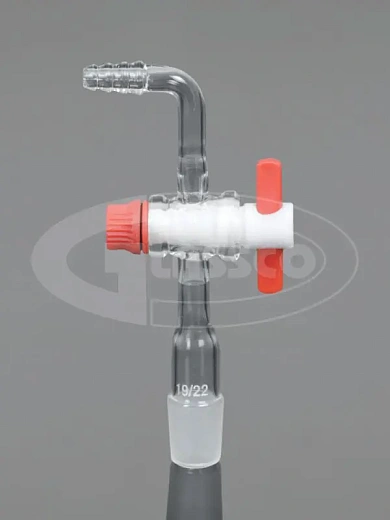 Адаптер вакуумный с ASTM, с тефлоновым краном, Glassco