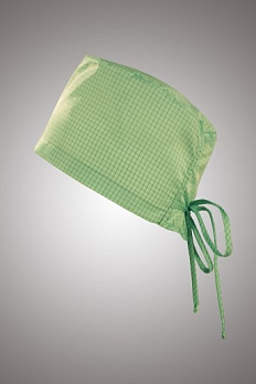 Шапочка для чистых помещений, колпак, на завязках, для женщин, вид сбоку