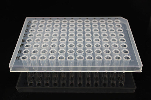 Планшеты для ПЦР, 96-лун., с полуюбкой, стандартный профиль, прозрачные, полипропилен
