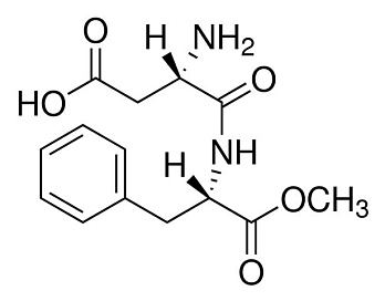 Аспартам (Asp-Phe метиловый эфир), ≥98%, Sigma-Aldrich, структурная формула