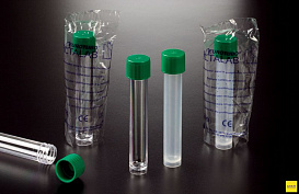 Пробирки 12 мл, ПП, круглодонные, 15×102 мм, резьбовые, с юбкой, с крышкой, 250 шт./уп.