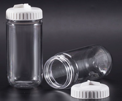 Бутыль 500 мл, PC, плоскодонная, винтовая крышка с уплотнительным кольцом, 25000 g, 69,5×160, 6 шт./уп.