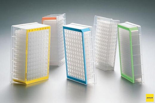 Планшет глубоколуночный, 96/1000, стерильный, белая рамка, 20 шт.