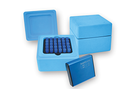 Контейнер для аккумулятора холода, Non-ice Box, в комплекте с аккумулятором холода и штативом для пробирок 2 мл, 152 x 170 x 123 мм, Nest, Китай