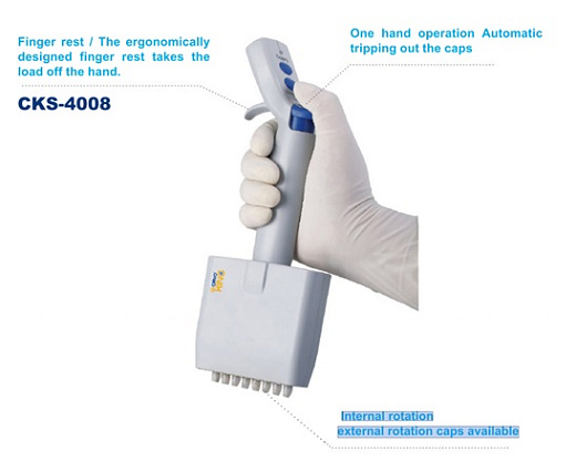 8-канальный кэппер/декаппер для завинчивающихся крышек пробирок с внутренней резьбой, Biologix, Китай