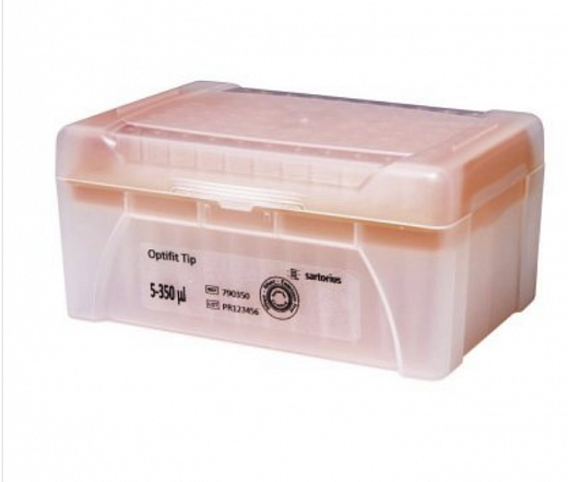 Наконечники до 350 мкл (от 5 мкл), стерильные, длина 54 мм, Optifit, 96 шт./штатив