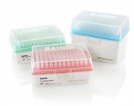 Наконечники до 250 мкл, стерильные, апирогенные, свободные от ДНКаз, РНКаз, универсальные, широкое отверстие, Low Retention, RT, 96 шт./штатив, 10 штат./уп.