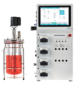 Биореактор клеточный/бактериальный AbioBundle ePlus-Control, на фото модели с одинарной стенкой сосуда