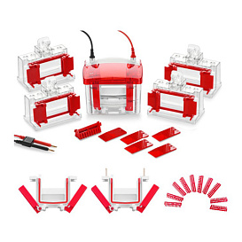 Электрофорезная вертикальная камера WIX-miniPRO4, 1-4 геля, 10×8 см, заливочный столик, Wix