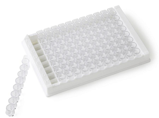 Планшеты 96 луночные для ИФА, стрипованные, плоскодонные, нестерильные, разборный Breakable, поверхность MediSorp, 10 шт./упак., Sovtech
