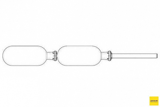 Трубка шариковая 40 мл с двумя отделениями, для разделения смеси веществ