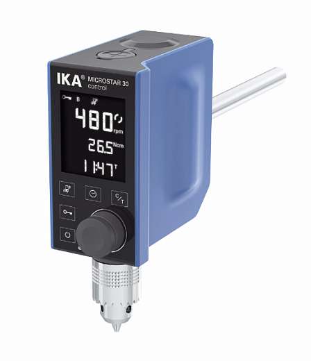 Мешалка верхнеприводная, до 15 л по воде,  до 2000 об/мин, Ministar 20 control, IKA