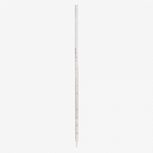 Пипетка стеклянная, 2 мл, НС, градуированная, полный слив, тип 3, исполнение 1, 2 класс точности, 1 шт./уп.