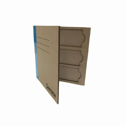 Планшет (коробка, пенал) для хранения препаратов на предметных стеклах, на 3 стекла, картон, 10 шт./уп., Sovtech