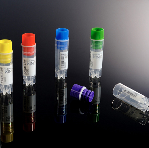 Криопробирки 2 мл, разноцветная кодировка крышек, ПП, Biologix, Китай, стоячие