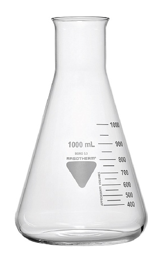 Колба Эрленмейера 1000 мл, БС до 400 °C, узкое горло, DWK Life Sciences ...