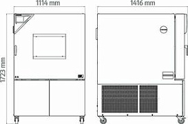 Габаритные размеры MKF400, включая агрегаты и подключения, мм