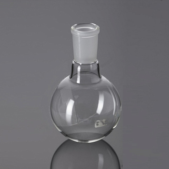 Колба круглая плоскодонная, 2000 мл, d 166 мм, шлиф 24/29, Glassco