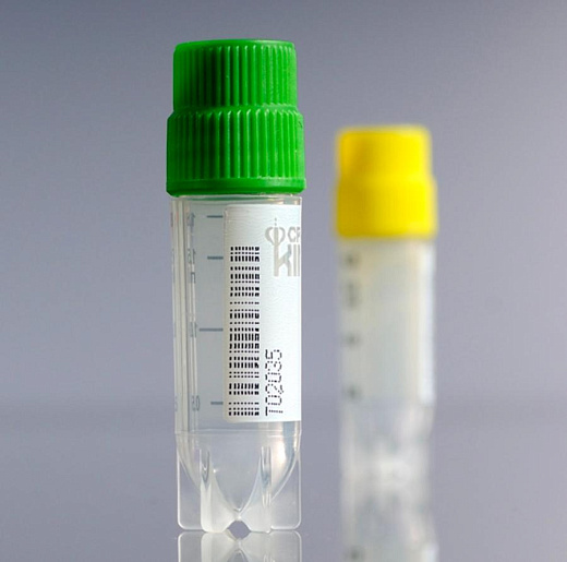 Криопробирки 2 мл, зеленые крышки, ПП, Biologix, Китай