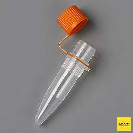 Пробирки 1,5 мл, резьбовые, конические, крышка с петлей, стерильные, 10 шт./кор., 500 шт./кор.