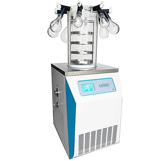 Лиофильная сушилка, до -60 °С/-80 °С, 6 л, 6 л/сутки, напольная, с подогревом, FD-18S, Labfreez, Китай