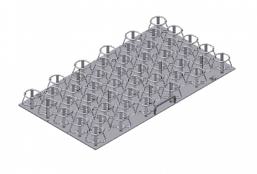 Платформа M c зажимами (н/ж сталь) 9x3000 мл, для Multitron / Thermotron / Orbitron