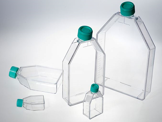 Флаконы культуральные, глухая крышка, не обработанная поверхность, полистирол, стерильные