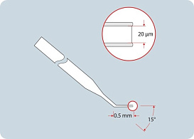 Капилляры Biopsy Tip II, для лазерной биопсии клеток и органел, угол наклона 15°, d внутренний 20 мкм, 25 шт./уп., Caliber Scientific