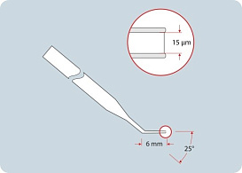 Капилляры Piezo Drill Tip ES, для переноса ЭСК мышей с помощью пьезоразряда, угол наклона 25°, d внутренний 6 мкм, 25 шт./уп.