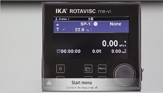 Меню дисплея вискозиметра Rotаvics, IKA, англ., 2021 г.