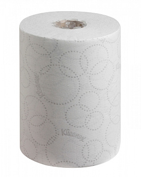 Полотенца бумажные 100 х 0,198 м, Kleenex Ultra Slimroll, рулонные, белые, двухслойные, 6 рулонов х 100 м, рулон, текстура бумаги