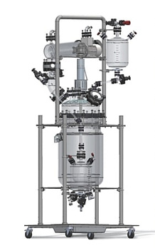 Реактор химический фармацевтический 50 л, с электрическим верхнеприводным двигателем