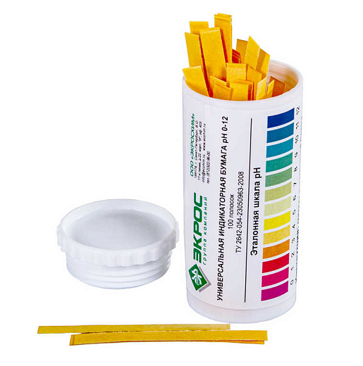 Индикаторная бумага pH 0-12, универсальная, 100 шт./уп., Россия